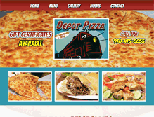 Tablet Screenshot of depothouseofpizza.com